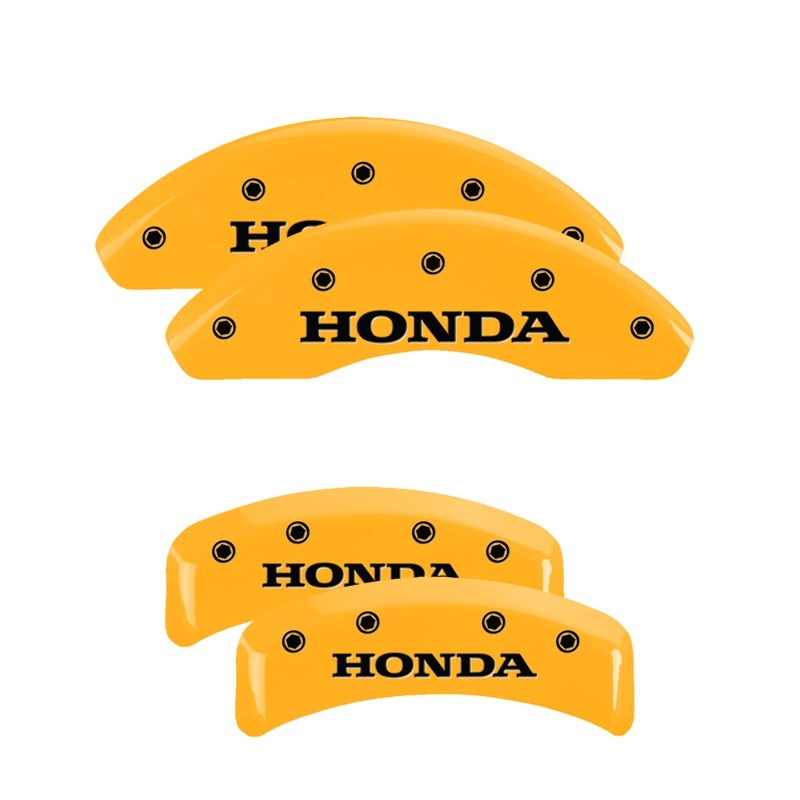 Honda Accord Caliper Covers - Front + Rear - MGP - Engraved - Yellow - `08-`12