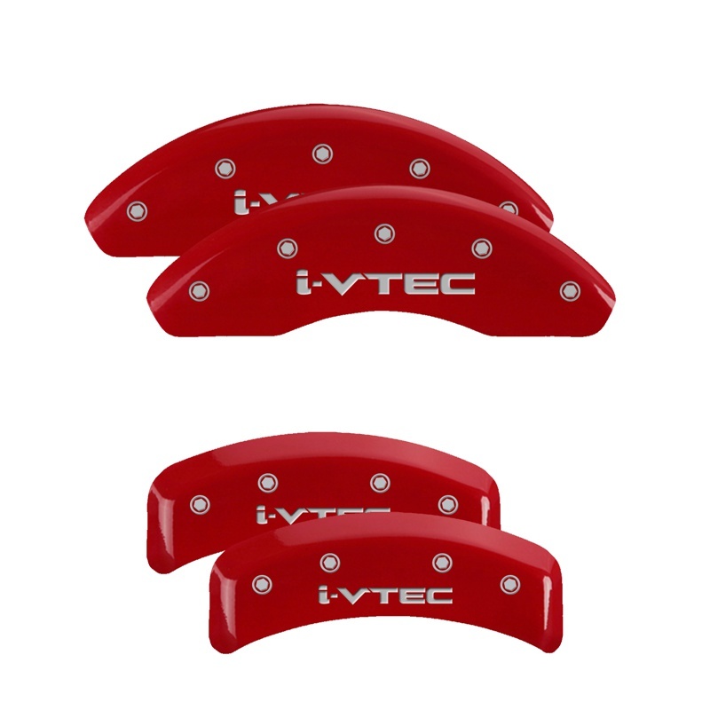Honda Accord Caliper Covers - Front + Rear - MGP - Engraved i-Vtec - Red - `08-`12 Honda Accord Caliper Covers - Front + Rear - MGP - Engraved i-Vtec - Red - `08-`12