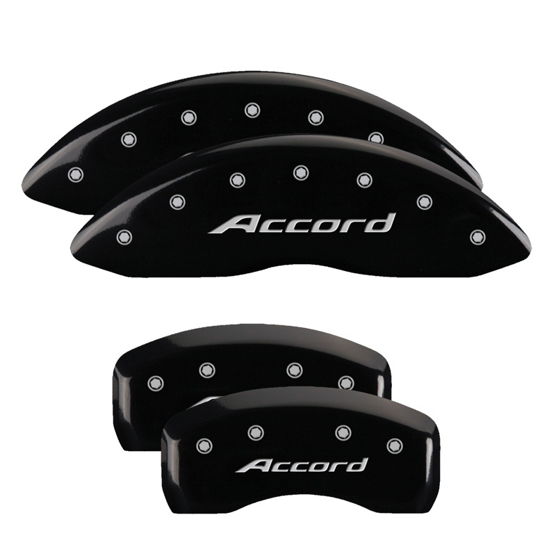Honda Accord Caliper Covers - Front + Rear - MGP - Engraved Accord - Black - `16-`17 Honda Accord Caliper Covers - Front + Rear - MGP - Engraved Accord - Black - `16-`17