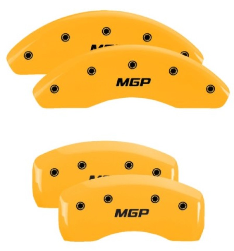 Kia Optima Caliper Covers - Front + Rear - MGP - Engraved MGP Yellow Finish Black Characters - Yellow - `18-`20 Kia Optima Caliper Covers - Front + Rear - MGP - Engraved MGP Yellow Finish Black Characters - Yellow - `18-`20