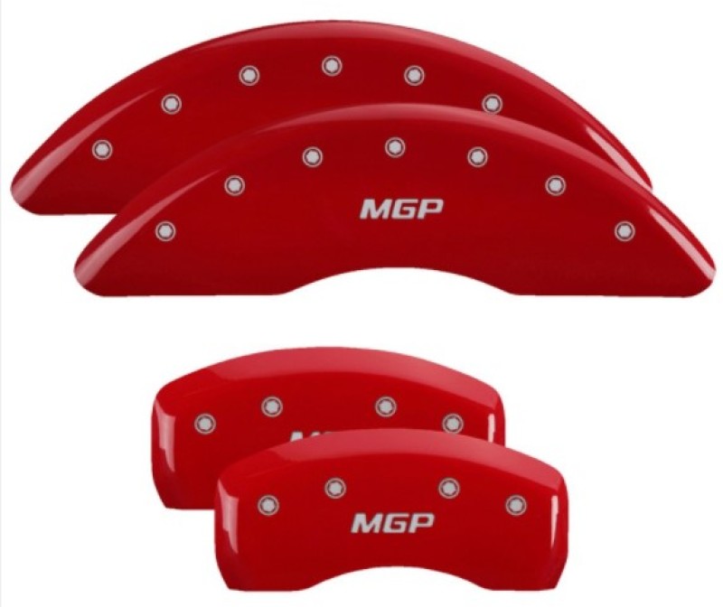 Kia Sportage Caliper Covers - Front + Rear - MGP - Engraved with Silver Characters - Red - `20-`21 Kia Sportage Caliper Covers - Front + Rear - MGP - Engraved with Silver Characters - Red - `20-`21