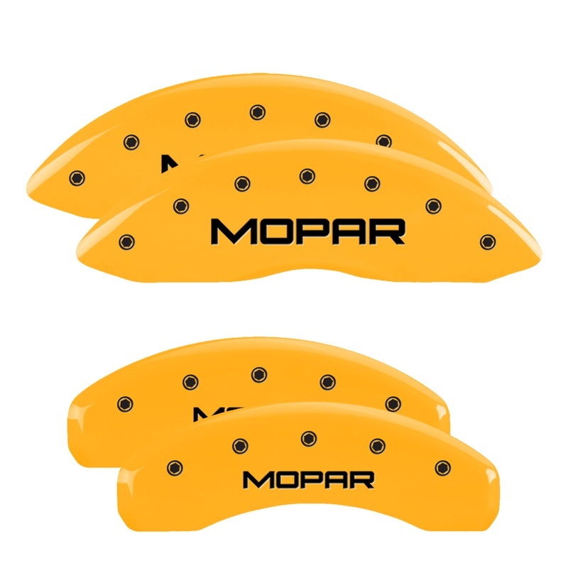 RAM 1500 Caliper Covers - Front + Rear - MGP - Engraved MOPAR - Yellow - `11-`24 RAM 1500 Caliper Covers - Front + Rear - MGP - Engraved MOPAR - Yellow - `11-`24