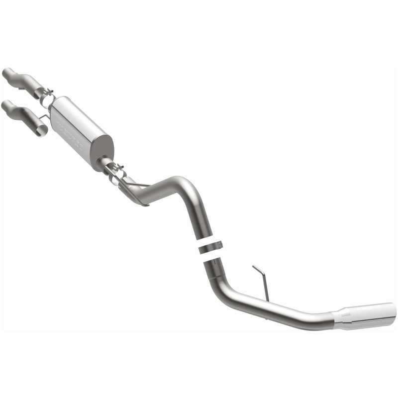 Ford F-150 Performance Exhaust - Magnaflow - Street Series Cat-Back, Single Rear Side Exit - Polished - `11-`14
