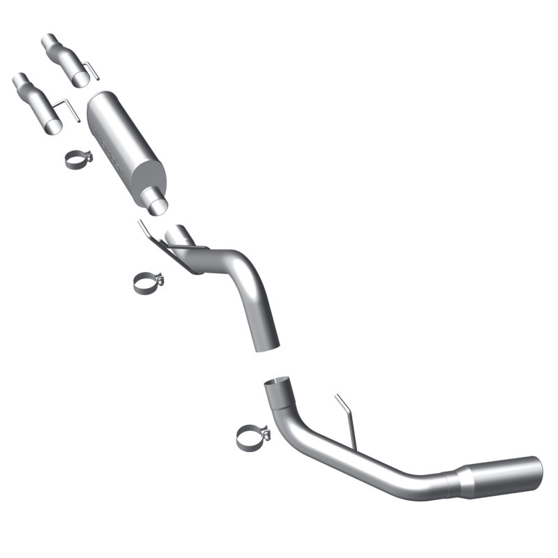 Ford F-150 Performance Exhaust - Magnaflow - Street Series Cat-Back, Single Rear Side Exit - Polished - `11-`14