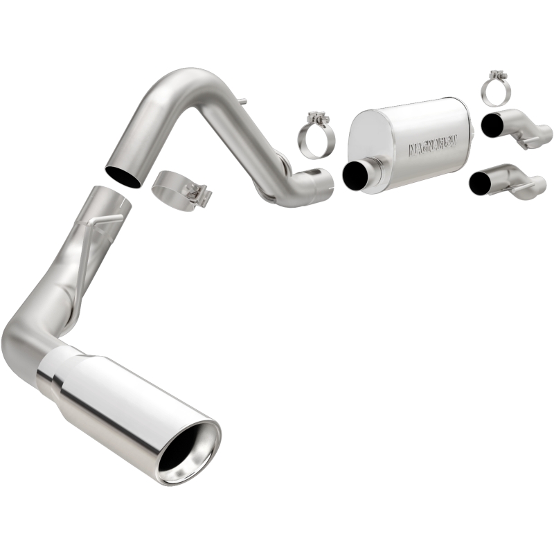 Ford F-150 Performance Exhaust - Magnaflow - Street Series Cat-Back, Single Rear Side Exit - Polished - `11-`14