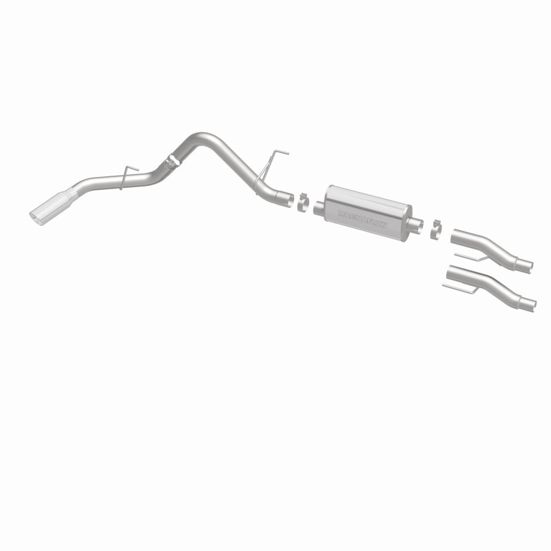 Ford F-150 Performance Exhaust - Magnaflow - Street Series Cat-Back, Single Rear Side Exit - Polished - `11-`14