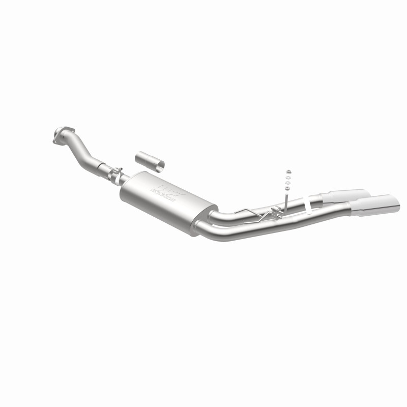 Ford F-150 Performance Exhaust - Rear - Magnaflow - Street Series Cat-Back, Dual Same Side Exit (Before Passenger Rear Tire), Stainless Steel, Polished Tips - Polished - `11-`14