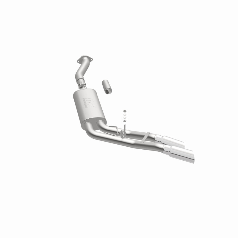 Ford F-150 Performance Exhaust - Rear - Magnaflow - Street Series Cat-Back, Dual Same Side Exit (Before Passenger Rear Tire), Stainless Steel, Polished Tips - Polished - `11-`14