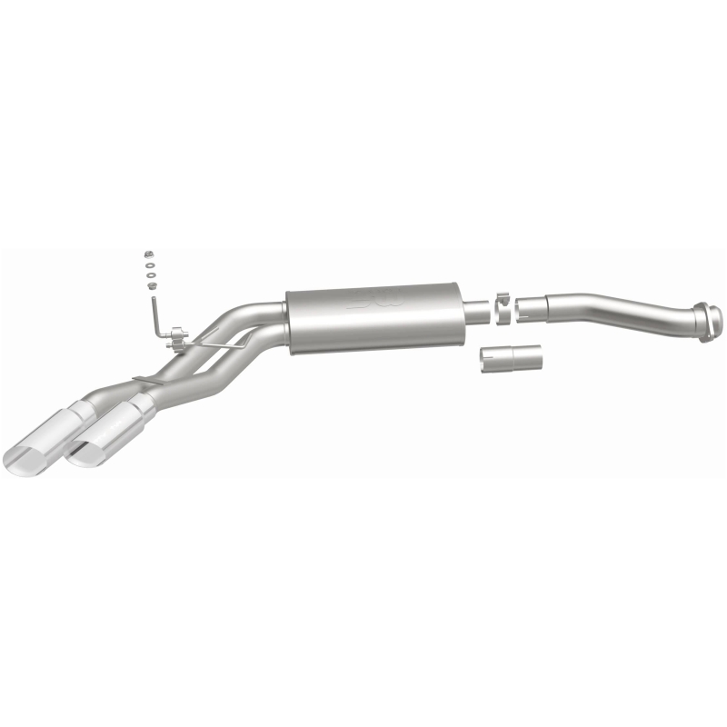 Ford F-150 Performance Exhaust - Rear - Magnaflow - Street Series Cat-Back, Dual Same Side Exit (Before Passenger Rear Tire), Stainless Steel, Polished Tips - Polished - `11-`14