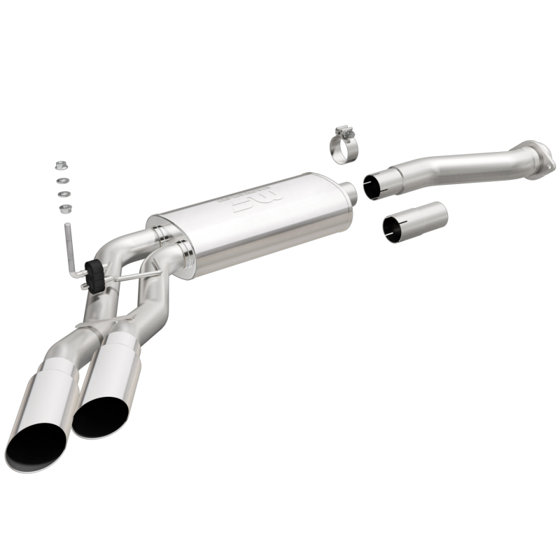 Ford F-150 Performance Exhaust - Rear - Magnaflow - Street Series Cat-Back, Dual Same Side Exit (Before Passenger Rear Tire), Stainless Steel, Polished Tips - Polished - `11-`14