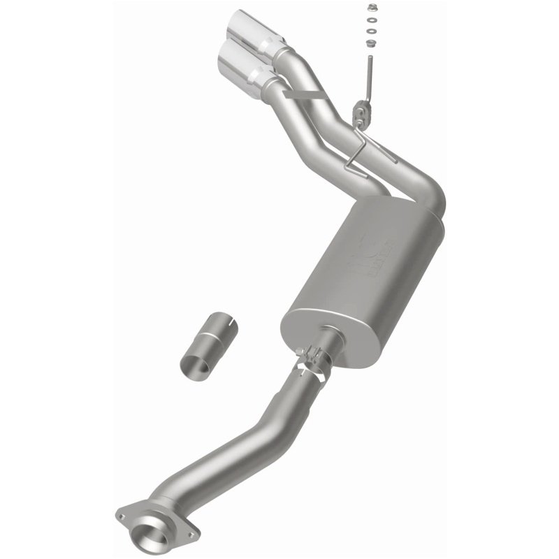 Ford F-150 Performance Exhaust - Rear - Magnaflow - Street Series Cat-Back, Dual Same Side Exit (Before Passenger Rear Tire), Stainless Steel, Polished Tips - Polished - `11-`14