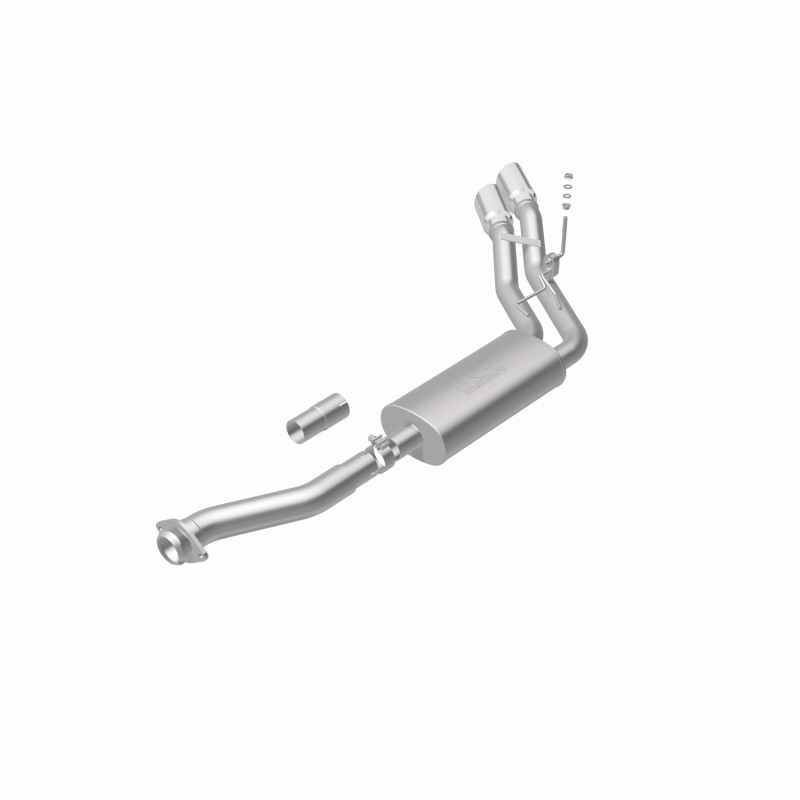 Ford F-150 Performance Exhaust - Rear - Magnaflow - Street Series Cat-Back, Dual Same Side Exit (Before Passenger Rear Tire), Stainless Steel, Polished Tips - Polished - `11-`14
