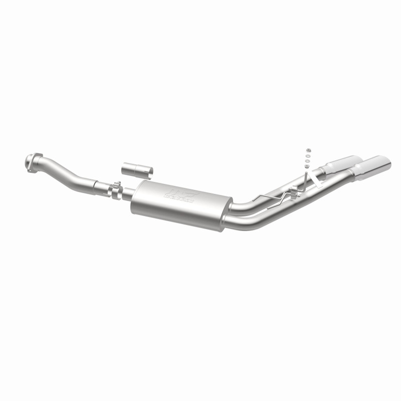 Ford F-150 Performance Exhaust - Rear - Magnaflow - Street Series Cat-Back, Dual Same Side Exit (Before Passenger Rear Tire), Stainless Steel, Polished Tips - Polished - `11-`14