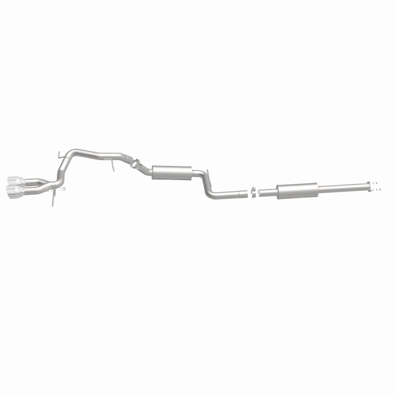 Ford Focus Performance Exhaust - Rear - Magnaflow - Street Series Cat-Back, Dual Center Rear Exit, Stainless Steel, 2.5 in Piping, 4.5 in Polished Tips - Polished - `13-`18