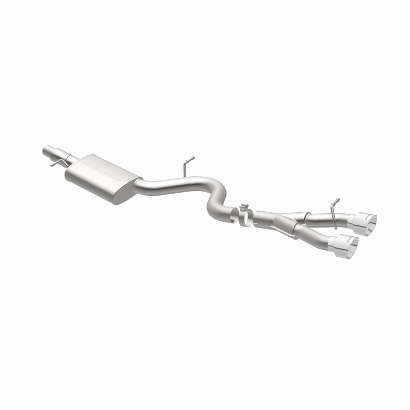 Volkswagen Golf R Performance Exhaust - Rear - Magnaflow - Touring Series Cat-Back, Dual Center Rear Exit, Stainless Steel, 3in Piping, 4in Polished Tips - Polished - `12-`13