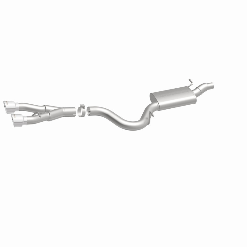 Volkswagen Golf R Performance Exhaust - Rear - Magnaflow - Touring Series Cat-Back, Dual Center Rear Exit, Stainless Steel, 3in Piping, 4in Polished Tips - Polished - `12-`13