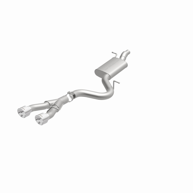 Volkswagen Golf R Performance Exhaust - Rear - Magnaflow - Touring Series Cat-Back, Dual Center Rear Exit, Stainless Steel, 3in Piping, 4in Polished Tips - Polished - `12-`13