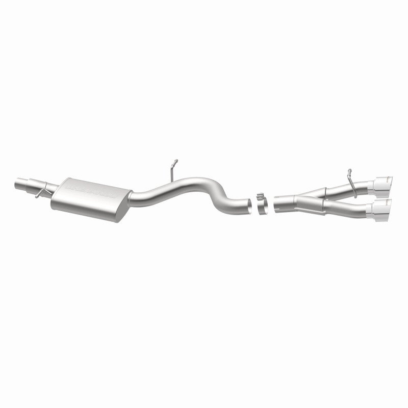 Volkswagen Golf R Performance Exhaust - Rear - Magnaflow - Touring Series Cat-Back, Dual Center Rear Exit, Stainless Steel, 3in Piping, 4in Polished Tips - Polished - `12-`13