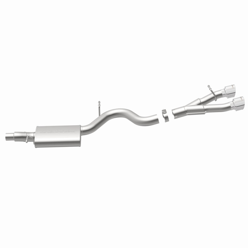 Volkswagen Golf R Performance Exhaust - Rear - Magnaflow - Touring Series Cat-Back, Dual Center Rear Exit, Stainless Steel, 3in Piping, 4in Polished Tips - Polished - `12-`13
