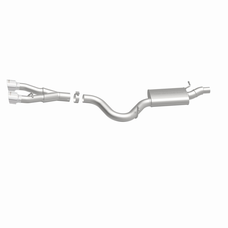 Volkswagen Golf R Performance Exhaust - Rear - Magnaflow - Touring Series Cat-Back, Dual Center Rear Exit, Stainless Steel, 3in Piping, 4in Polished Tips - Polished - `12-`13