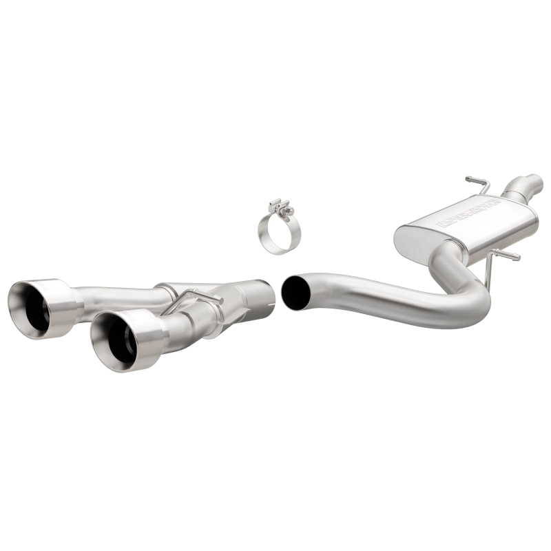 Volkswagen Golf R Performance Exhaust - Rear - Magnaflow - Touring Series Cat-Back, Dual Center Rear Exit, Stainless Steel, 3in Piping, 4in Polished Tips - Polished - `12-`13 Volkswagen Golf R Performance Exhaust - Rear - Magnaflow - Touring Series Cat-Back, Dual Center Rear Exit, Stainless Steel, 3in Piping, 4in Polished Tips - Polished - `12-`13