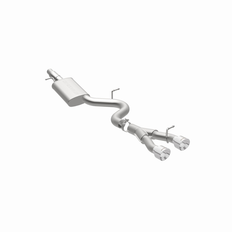 Volkswagen Golf R Performance Exhaust - Rear - Magnaflow - Touring Series Cat-Back, Dual Center Rear Exit, Stainless Steel, 3in Piping, 4in Polished Tips - Polished - `12-`13