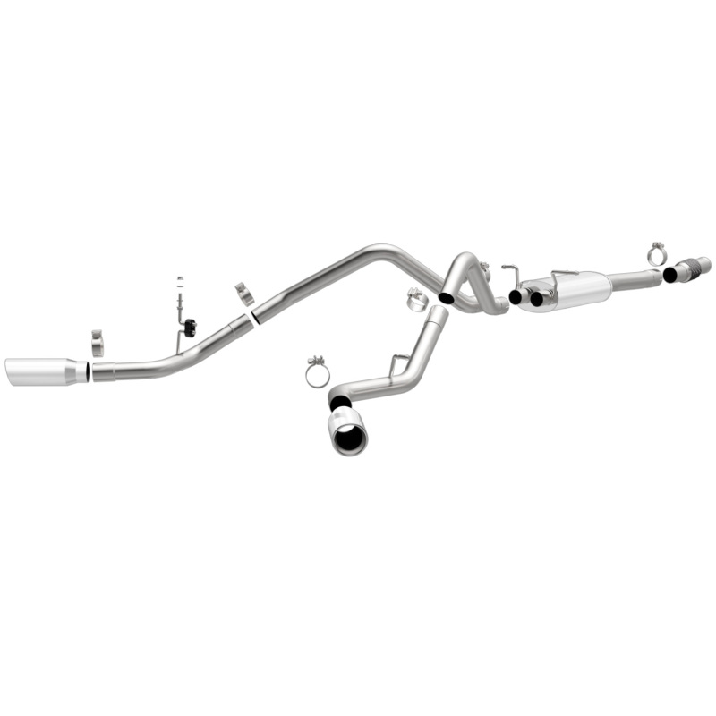 Chevrolet Silverado Performance Exhaust - Dual Split Rear Behind Rr Tire Exit - Magnaflow - Cat Back, Street Series - 2014