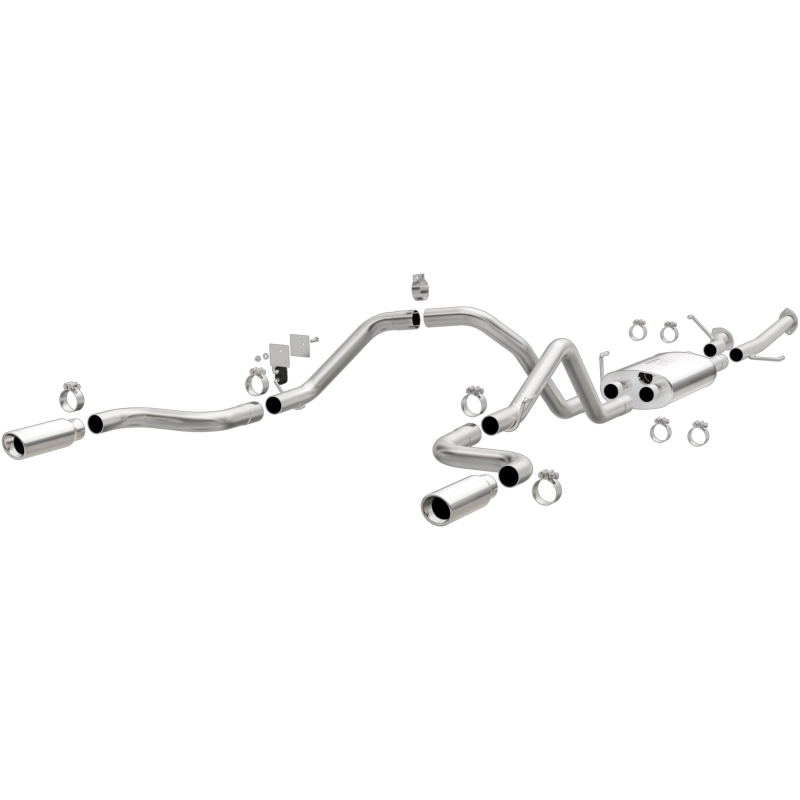 Toyota Tundra Performance Exhaust - Rear - Magnaflow - Street Series Cat Back, Dual Split Rear Exit - Polished - `14-`21