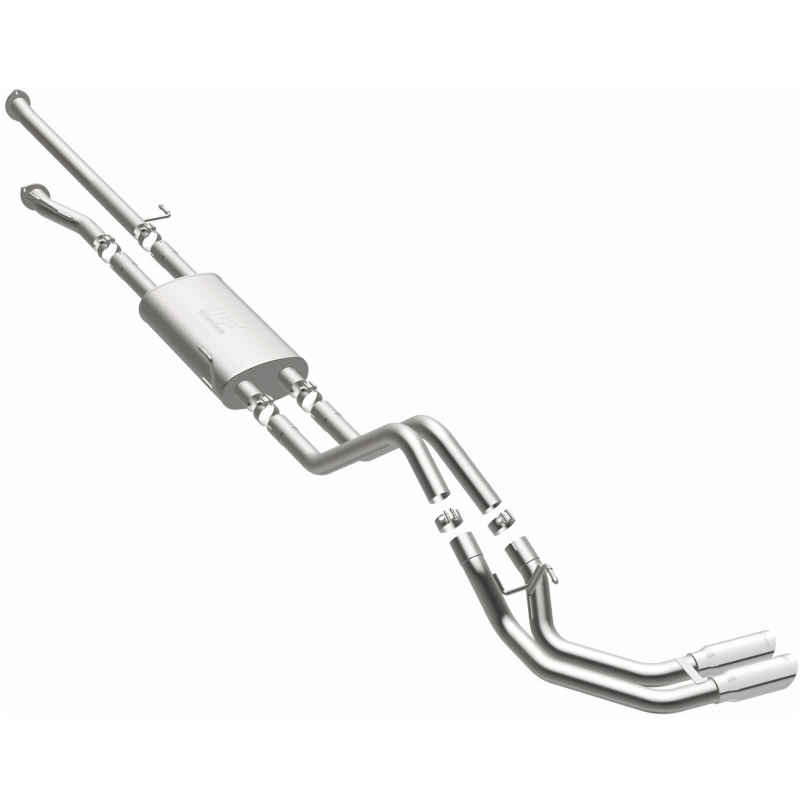 Toyota Tundra Performance Exhaust - Dual Same Side Behind Passenger Rear Tire - Magnaflow - Street Series Cat-Back, 15306 - Polished - `14-`21