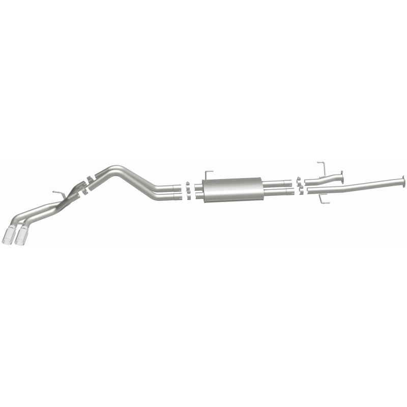 Toyota Tundra Performance Exhaust - Dual Same Side Behind Passenger Rear Tire - Magnaflow - Street Series Cat-Back, 15306 - Polished - `14-`21