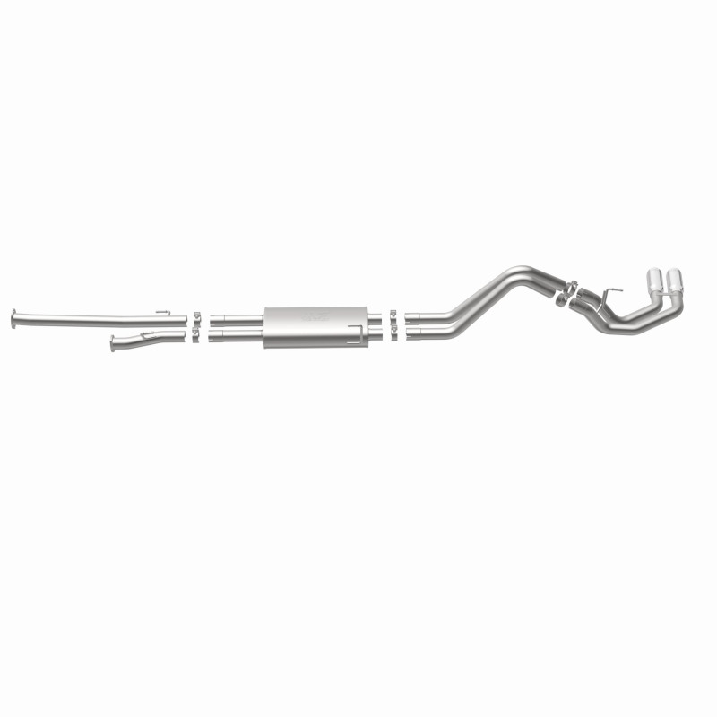 Toyota Tundra Performance Exhaust - Dual Same Side Behind Passenger Rear Tire - Magnaflow - Street Series Cat-Back, 15306 - Polished - `14-`21