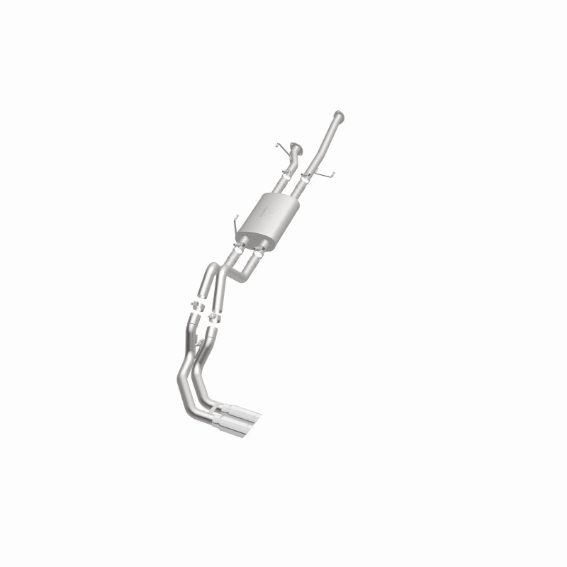 Toyota Tundra Performance Exhaust - Dual Same Side Behind Passenger Rear Tire - Magnaflow - Street Series Cat-Back, 15306 - Polished - `14-`21