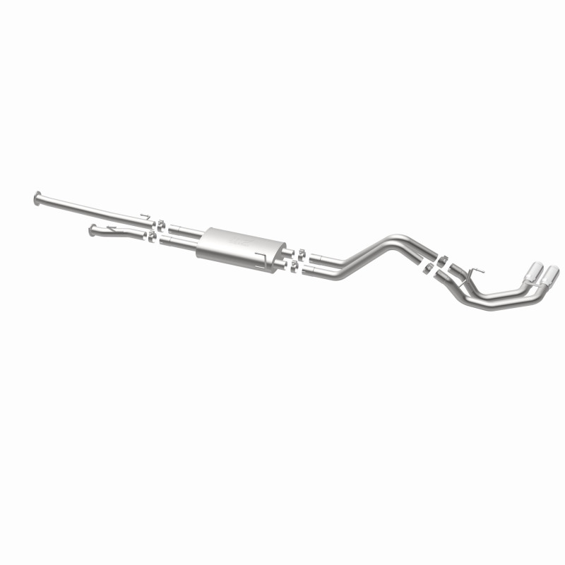 Toyota Tundra Performance Exhaust - Dual Same Side Behind Passenger Rear Tire - Magnaflow - Street Series Cat-Back, 15306 - Polished - `14-`21