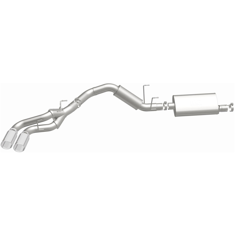 Ram 2500 Performance Exhaust - Dual Same Side Behind Passenger Rear Tire - Magnaflow - Cat Back Street Series - Polished - `14-`25