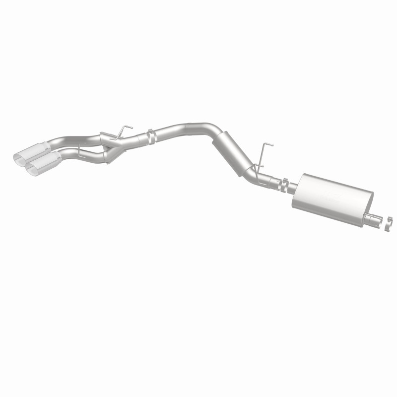 Ram 2500 Performance Exhaust - Dual Same Side Behind Passenger Rear Tire - Magnaflow - Cat Back Street Series - Polished - `14-`25