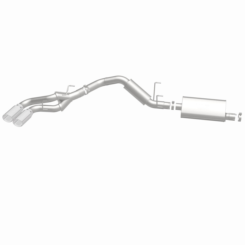 Ram 2500 Performance Exhaust - Dual Same Side Behind Passenger Rear Tire - Magnaflow - Cat Back Street Series - Polished - `14-`25