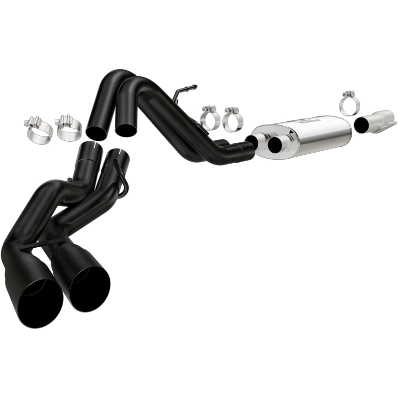Ford F-150 Performance Exhaust - Magnaflow - Cat Back, Dual Same Side Exit, Street Series - Black - `10-`14