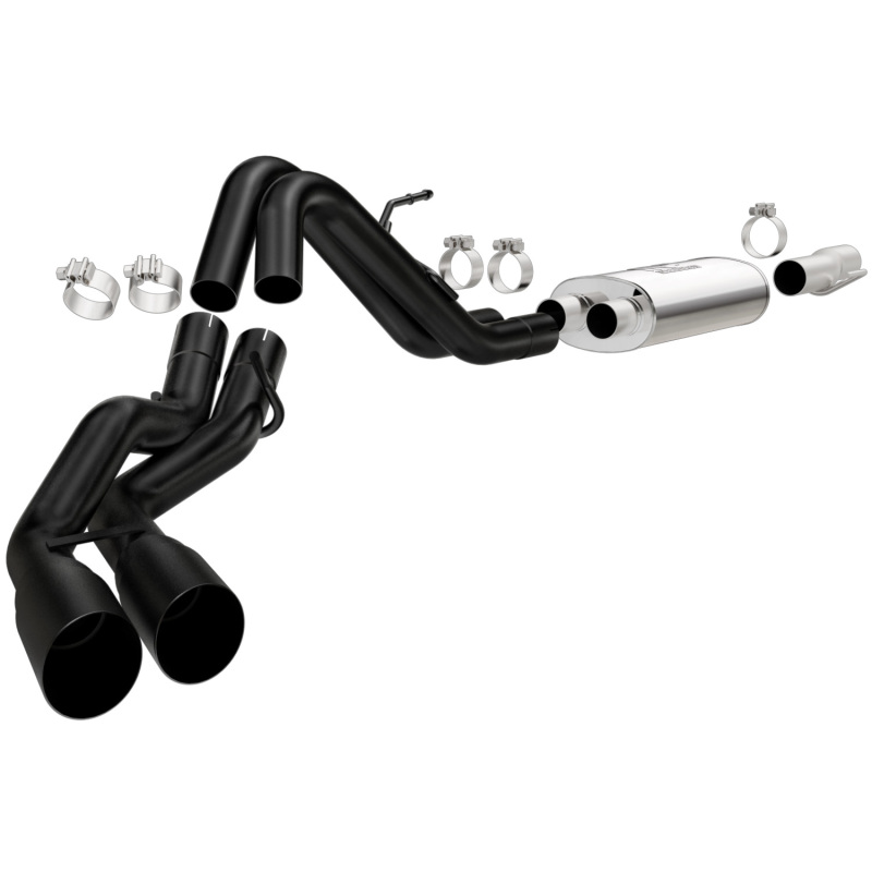 Ford F-150 Performance Exhaust - Magnaflow - Cat Back, Dual Same Side Exit, Street Series - Black - `10-`14