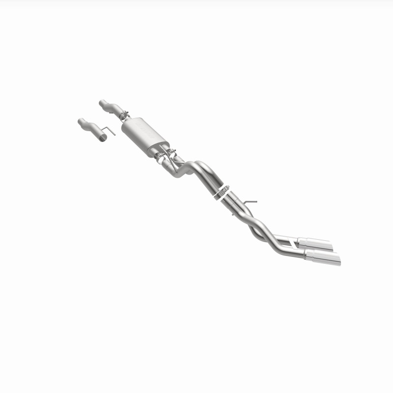 Ford F-150 Performance Exhaust - Dual Same Side Behind Passenger Rear Tire - Magnaflow - Street Series Cat-Back - Polished - `11-`14