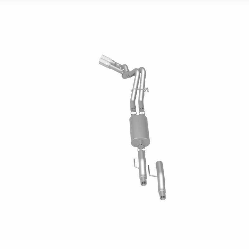 Ford F-150 Performance Exhaust - Dual Same Side Behind Passenger Rear Tire - Magnaflow - Street Series Cat-Back - Polished - `11-`14