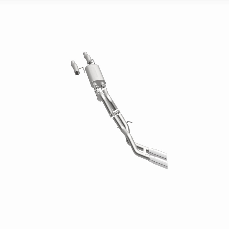 Ford F-150 Performance Exhaust - Dual Same Side Behind Passenger Rear Tire - Magnaflow - Street Series Cat-Back - Polished - `11-`14