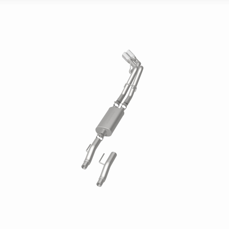 Ford F-150 Performance Exhaust - Dual Same Side Behind Passenger Rear Tire - Magnaflow - Street Series Cat-Back - Polished - `11-`14