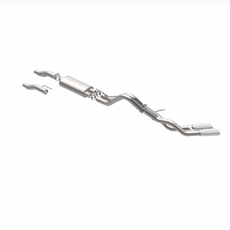 Ford F-150 Performance Exhaust - Dual Same Side Behind Passenger Rear Tire - Magnaflow - Street Series Cat-Back - Polished - `11-`14