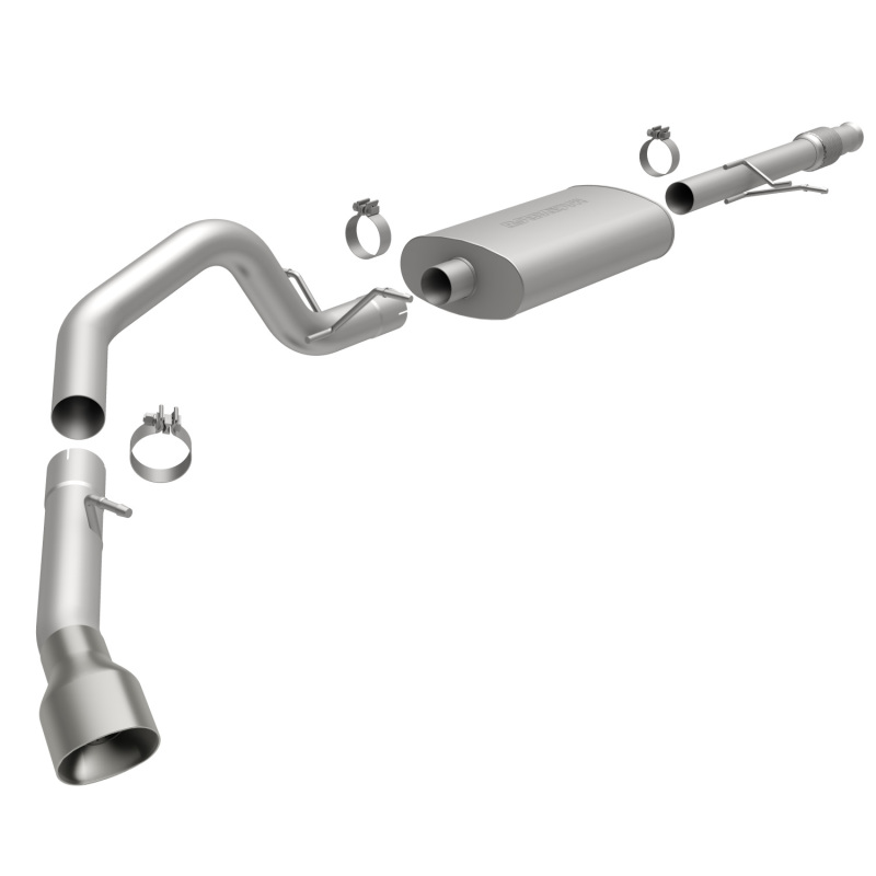 Chevrolet Avalanche Performance Exhaust - Passenger Side Rear - Magnaflow - Cat-Back, Street Series, Single Passenger-Side Rear Exit, Polished Tip, 3 in. Piping - Polished - `10-`13
