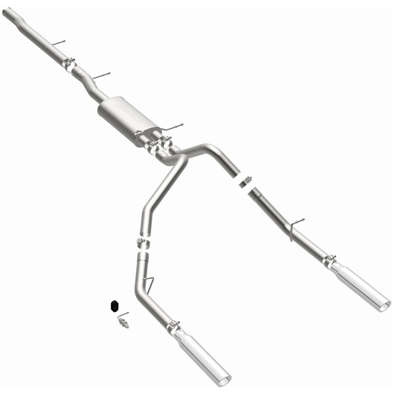 Chevrolet Silverado Performance Exhaust - Rear - Magnaflow - Street Series Cat Back - Polished - `10-`27