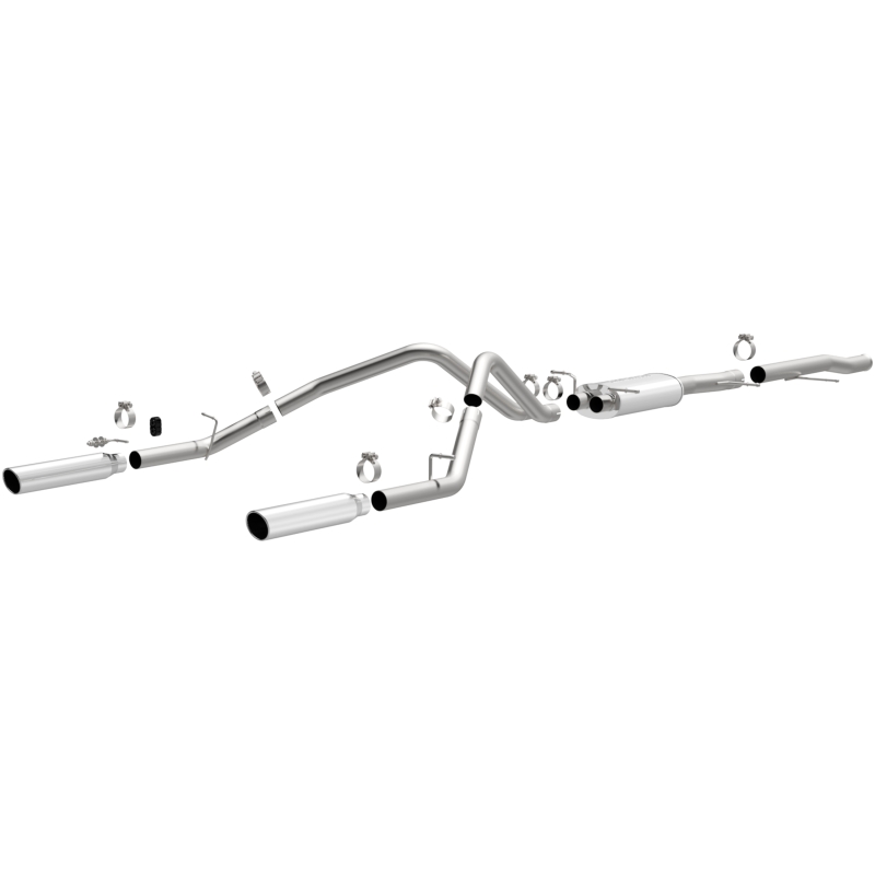 Chevrolet Silverado Performance Exhaust - Rear - Magnaflow - Street Series Cat Back - Polished - `10-`27