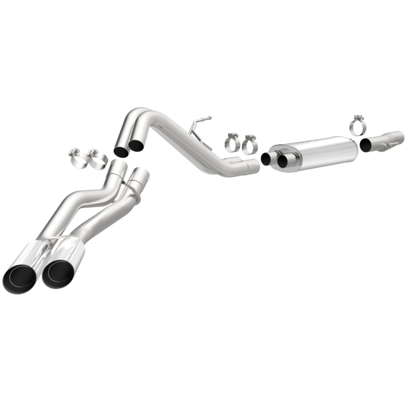 Ford F-150 Raptor Performance Exhaust - Dual Same Side Behind Passenger Rear Tire - Magnaflow - Street Series Cat-Back - `10-`14