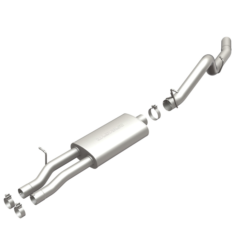 Chevrolet 2500HD Performance Exhaust - Single Passenger Side Rear Exit - Magnaflow - Street Series Cat-Back - Polished - `00-`02