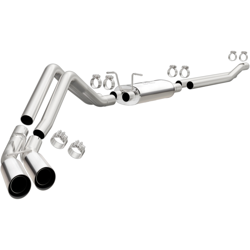 Ford F-150 Performance Exhaust - Dual Same Side Behind Passenger Rear Tire - Magnaflow - Street Series Cat-Back - Polished - `02-`03