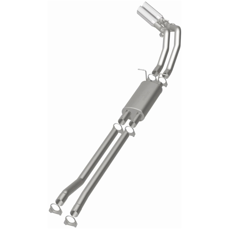 Ford F-150 Performance Exhaust - Dual Same Side Behind Passenger Rear Tire - Magnaflow - Street Series Cat-Back - Polished - `02-`03